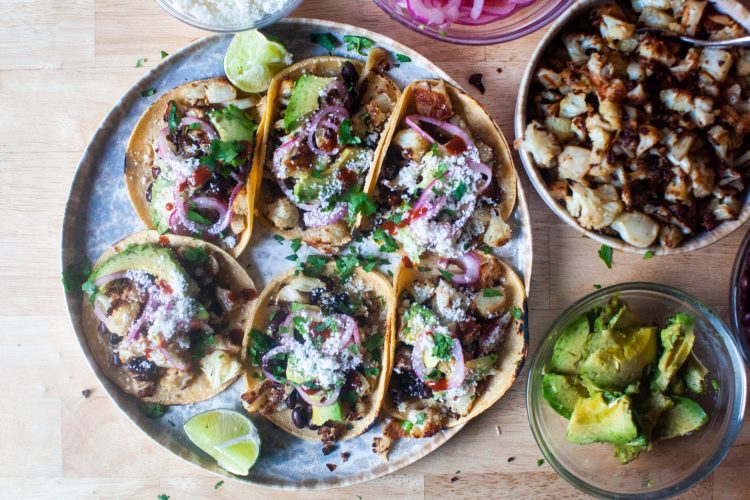 simple cauliflower tacos