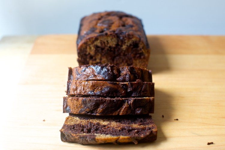 marbled banana bread
