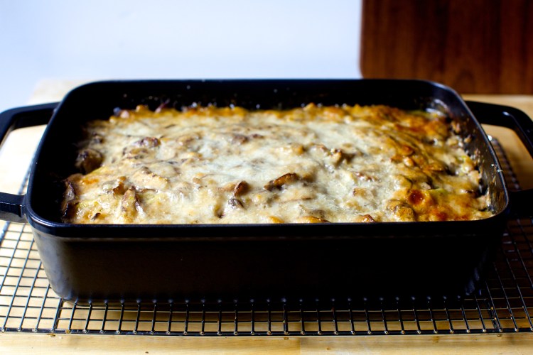 cabbage and mushroom “lasagna”